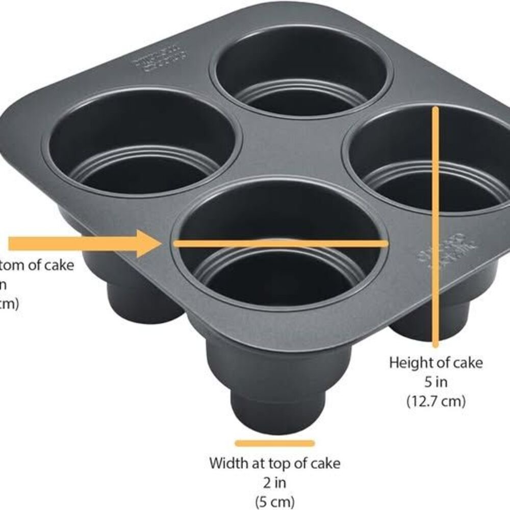 Mini Multi-Tier Round Cake Pan, Makes 4 Individual 3-Tier Celebration Cakes